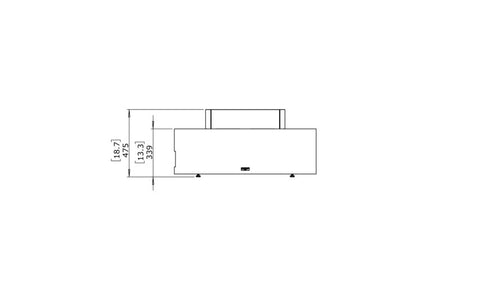 Ecosmart Fire Ark 40 Fire Pit Table - Bone Finish / Black Burner - ESF.O.ARK.40.BO.B